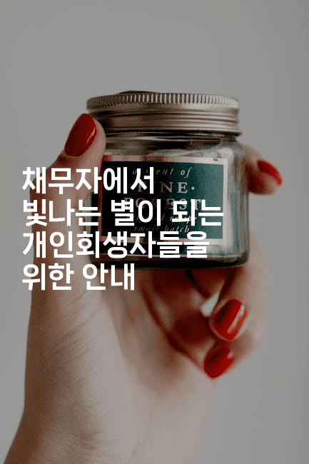 채무자에서 빛나는 별이 되는 개인회생자들을 위한 안내