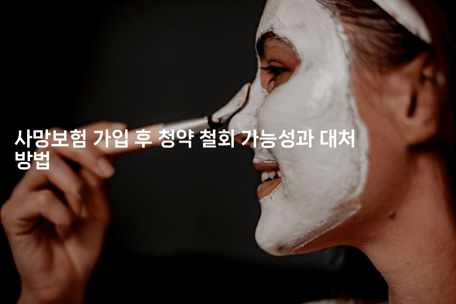 사망보험 가입 후 청약 철회 가능성과 대처 방법2-머니잼