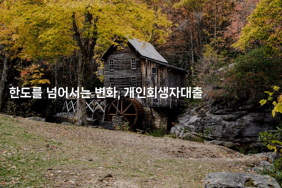 한도를 넘어서는 변화, 개인회생자대출